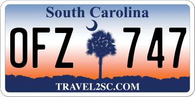 SC license plate OFZ747