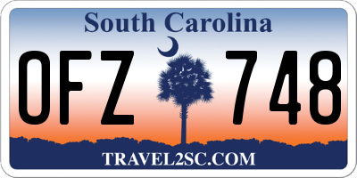 SC license plate OFZ748