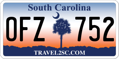 SC license plate OFZ752