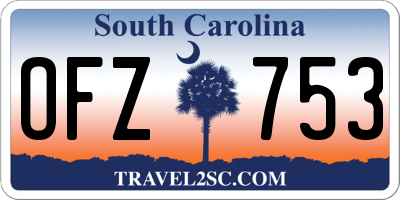 SC license plate OFZ753