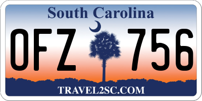 SC license plate OFZ756