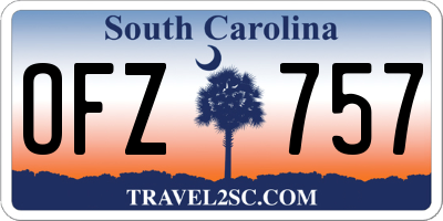 SC license plate OFZ757