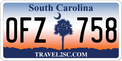 SC license plate OFZ758