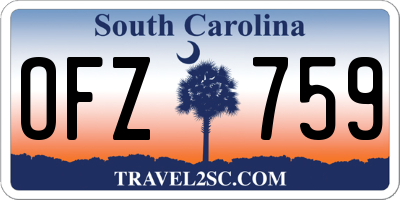 SC license plate OFZ759