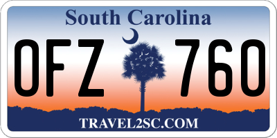 SC license plate OFZ760