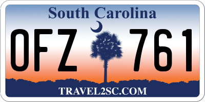 SC license plate OFZ761