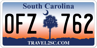 SC license plate OFZ762
