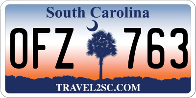 SC license plate OFZ763