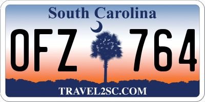 SC license plate OFZ764