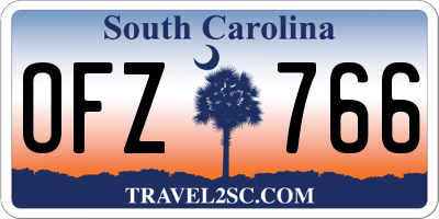 SC license plate OFZ766