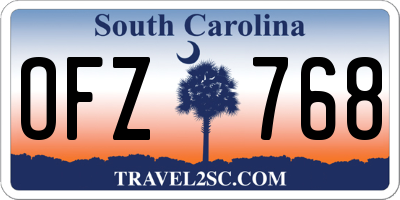 SC license plate OFZ768