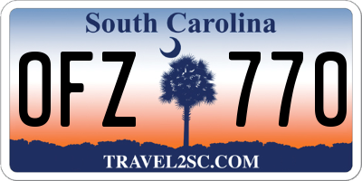 SC license plate OFZ770