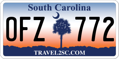 SC license plate OFZ772
