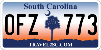 SC license plate OFZ773