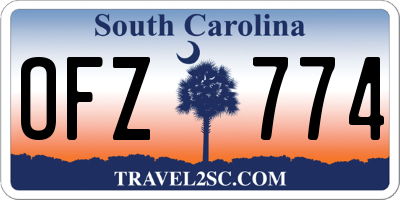 SC license plate OFZ774