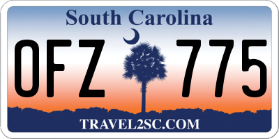 SC license plate OFZ775