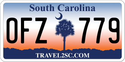 SC license plate OFZ779