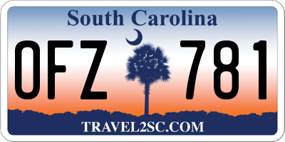 SC license plate OFZ781