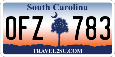 SC license plate OFZ783