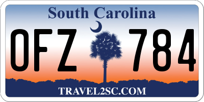 SC license plate OFZ784