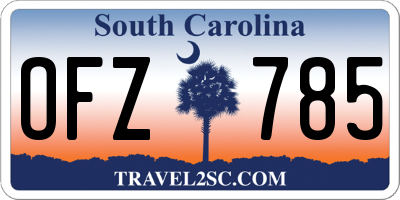 SC license plate OFZ785