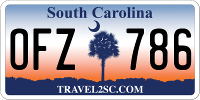 SC license plate OFZ786