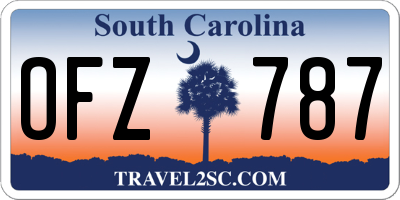 SC license plate OFZ787