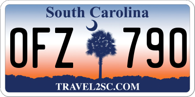 SC license plate OFZ790