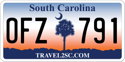 SC license plate OFZ791