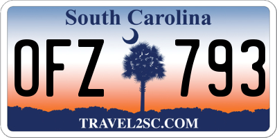 SC license plate OFZ793
