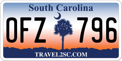 SC license plate OFZ796
