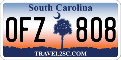 SC license plate OFZ808