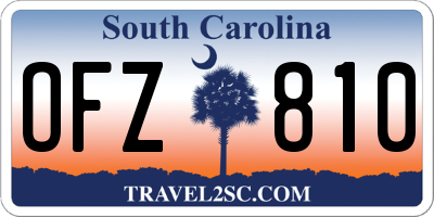 SC license plate OFZ810