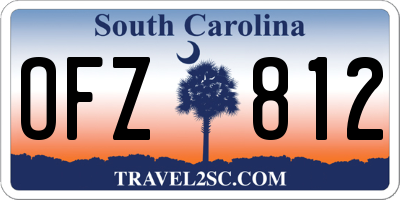 SC license plate OFZ812