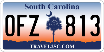 SC license plate OFZ813