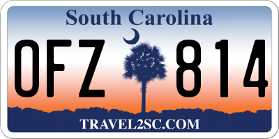 SC license plate OFZ814