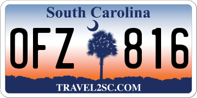 SC license plate OFZ816