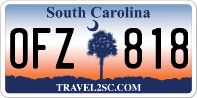 SC license plate OFZ818
