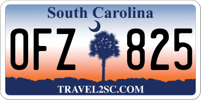 SC license plate OFZ825