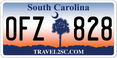 SC license plate OFZ828