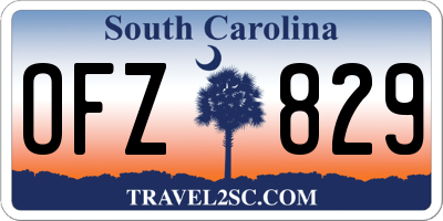 SC license plate OFZ829