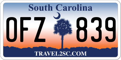 SC license plate OFZ839