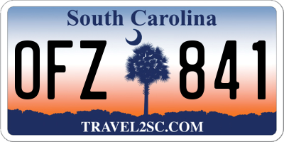 SC license plate OFZ841