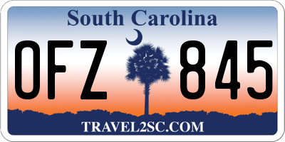 SC license plate OFZ845