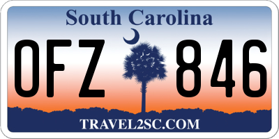 SC license plate OFZ846