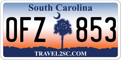 SC license plate OFZ853