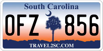 SC license plate OFZ856