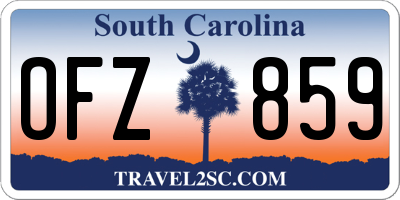 SC license plate OFZ859