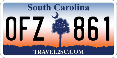 SC license plate OFZ861