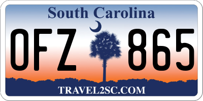 SC license plate OFZ865
